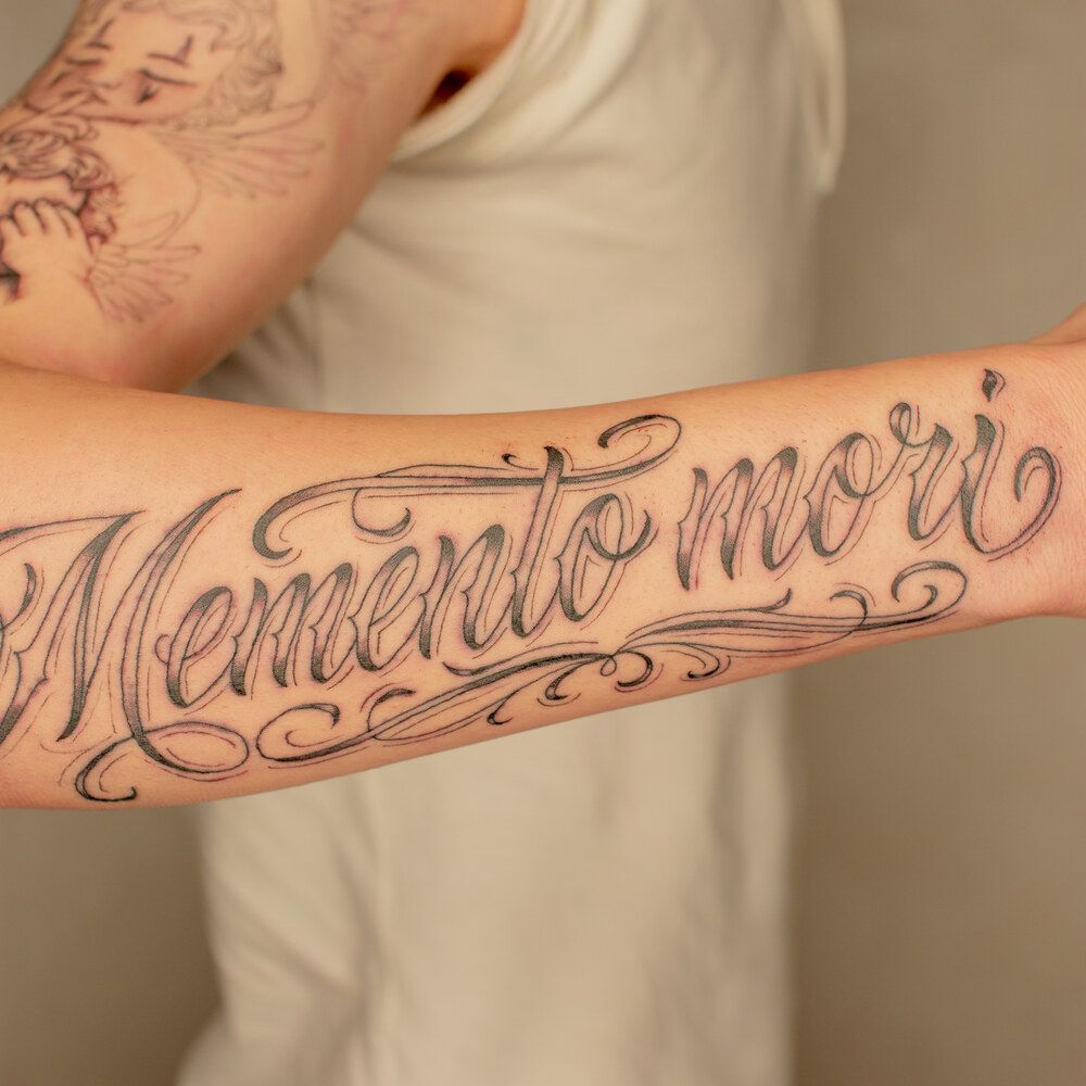 レタリングのタトゥー症例