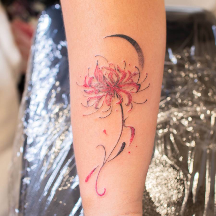 フローラルのタトゥー症例