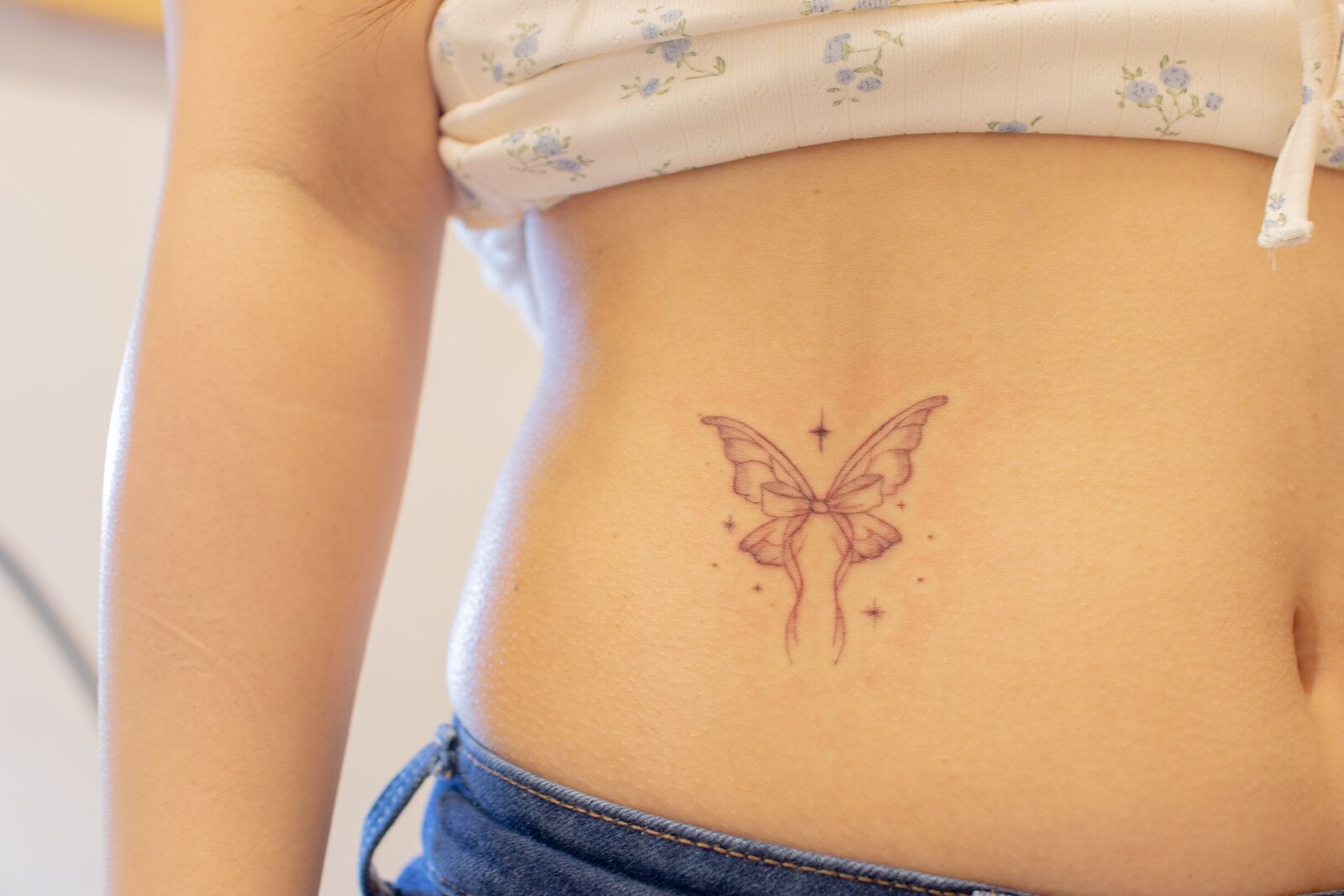 リボンと蝶の羽、星（下腹部）